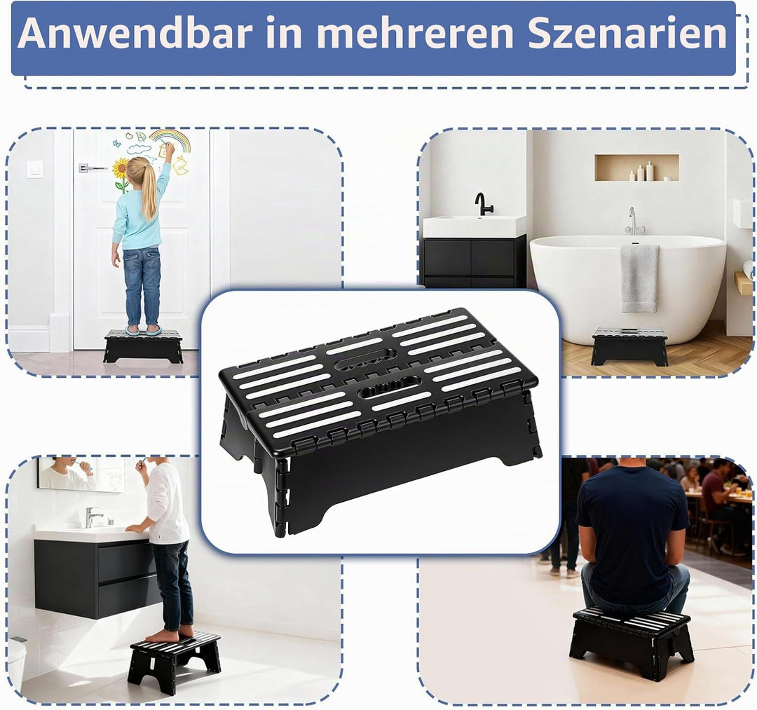 Tragbarer klappbarer Tritthocker, Rutschfester, Leichter Gehhilfe-Tritthocker für Senioren für Badez