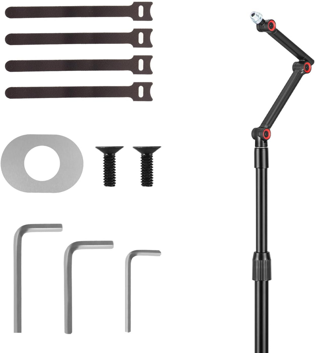 Maclean MC-337 Professioneller Mikrofonständer | Verstellbare Höhe von 626 bis 1694 mm | Maximale Be