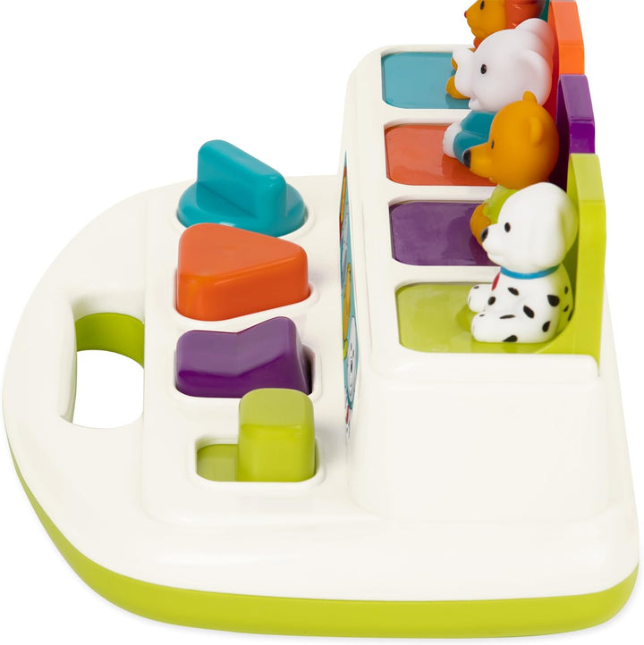 Battat Baby Spielzeug Motorikspielzeug – Pop Up Activity Center mit Tieren – Lernspielzeug mit Taste