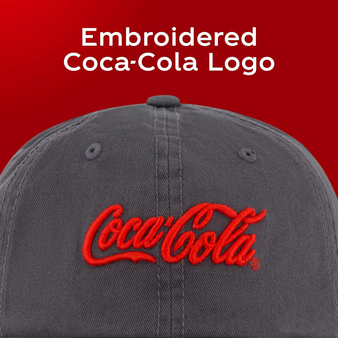 Concept One Unisex-Erwachsene Coca Cola Dad Hut, Logo Baumwolle verstellbare gebogener Krempe Baseba