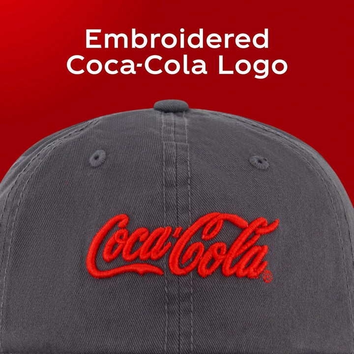 Concept One Unisex-Erwachsene Coca Cola Dad Hut, Logo Baumwolle verstellbare gebogener Krempe Baseba