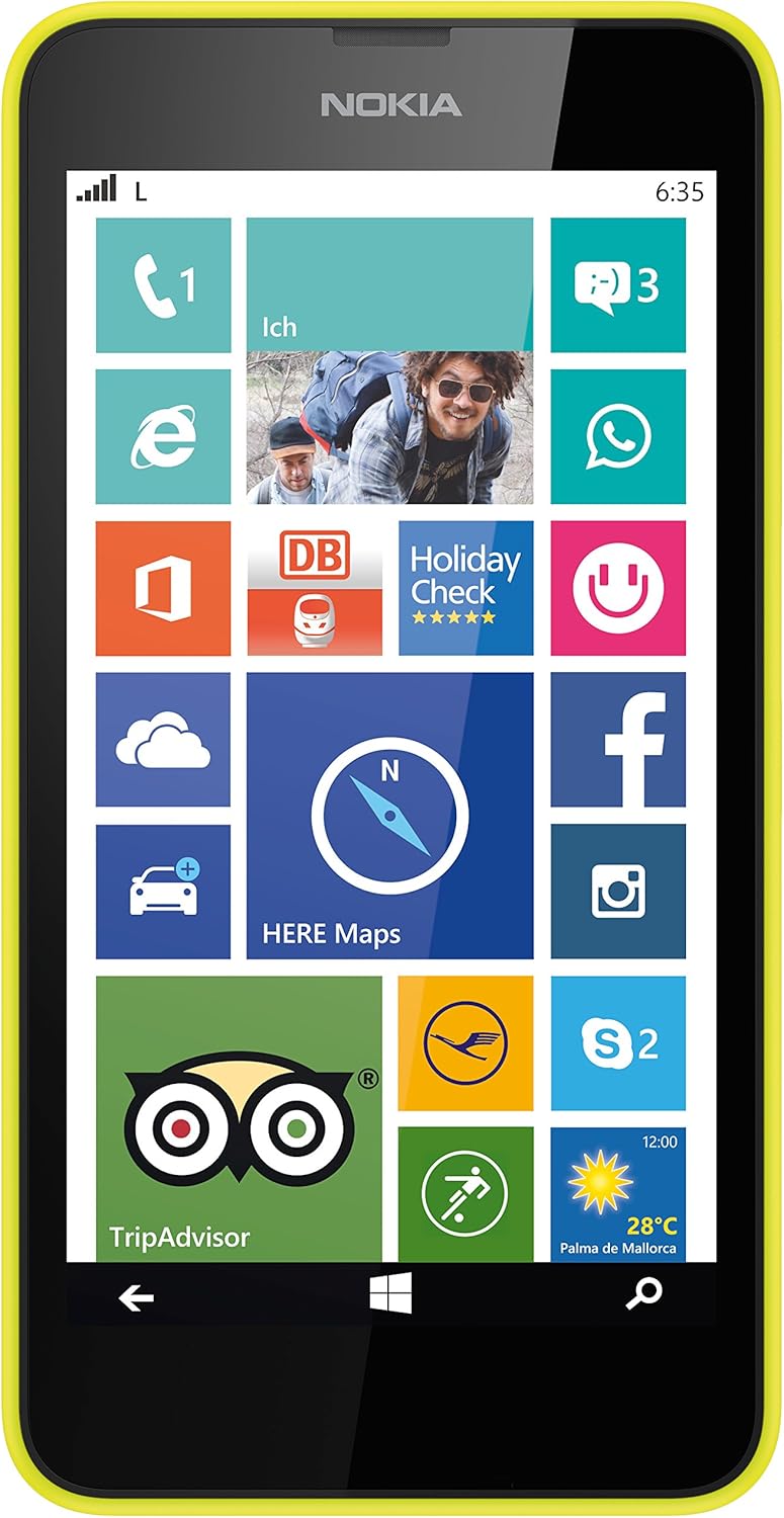 Nokia Lumia 635 Smartphone Mikro SIM (11,9 cm (4,6 Zoll) Touchscreen, 5 Megapixel Kamera, Win 8.1) g