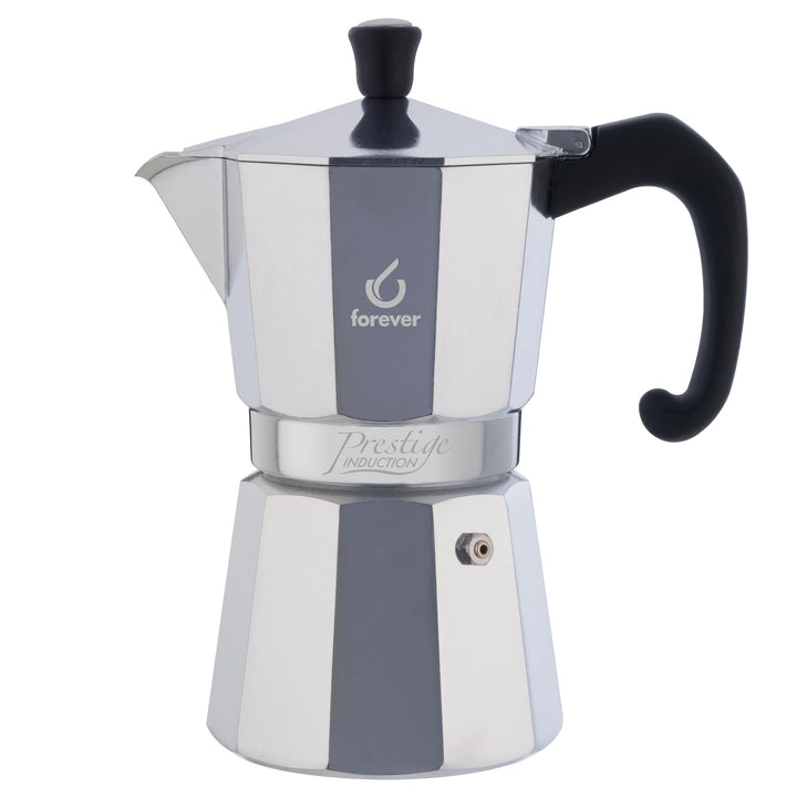 KAUFGUT FRV290610 Espressokocher Moka, Tz.6 Prestige Induktion, Mehrfarbig