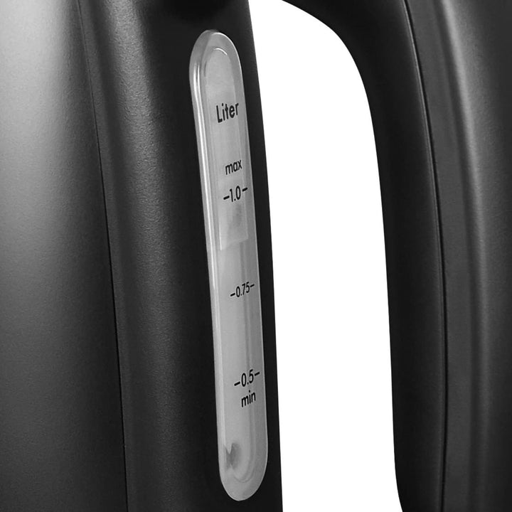 Wasserkocher 1018-02 - MELITTA - Prime Aqua mini, Edelstahl, Black Edition, 1,0 L, 2200 W, 1018-05 S