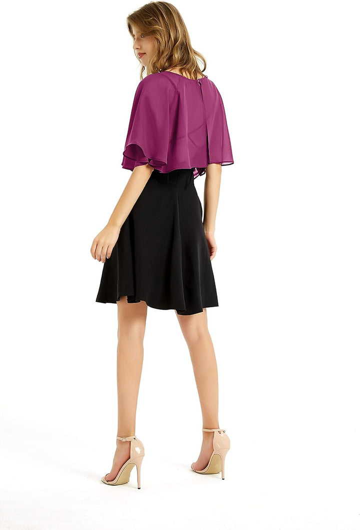 BUCUXE Weicher Chiffon-Schal für Damen, für Abendkleid, Hochzeit, Umhang, Bolero, Überwurf Einheitsg