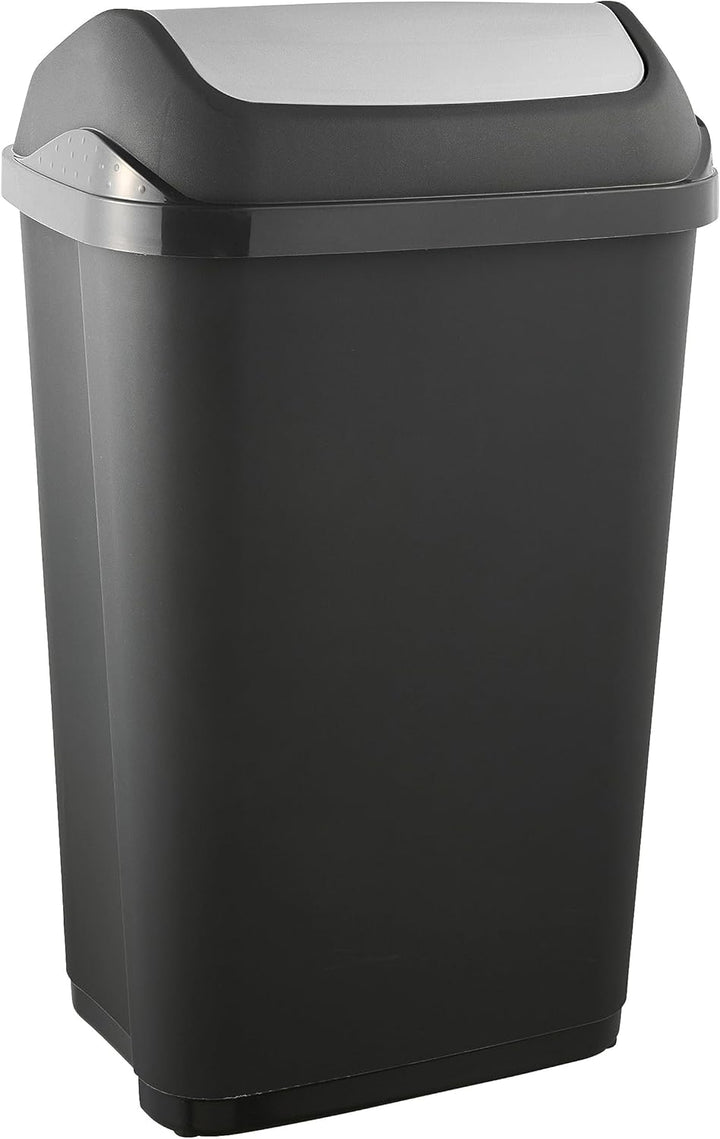 keeeper Mülleimer mit Schwingdeckel, 50 l, Swantje, Graphit-Grau 50 L Graphit, 50 L Graphit