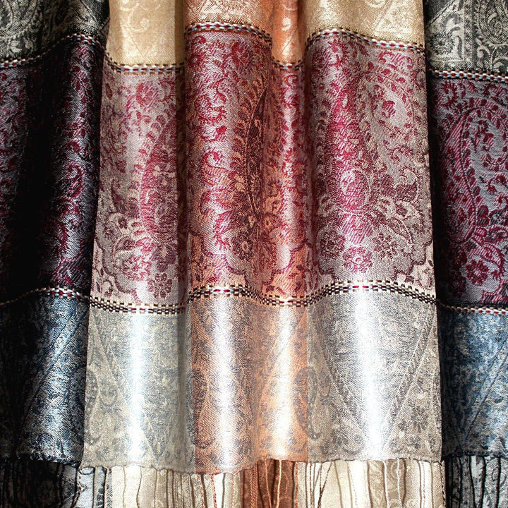 Lorenzo Cana Pashmina Damenschal Schaltuch jacquard gewebt aus 100% Seide, 70 cm x 190 cm Paisleymus