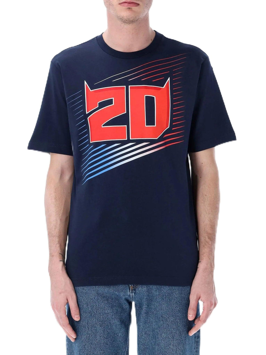Fabio Quartararo T-Shirt Big 20 El Diablo MotoGP L Blau, L Blau