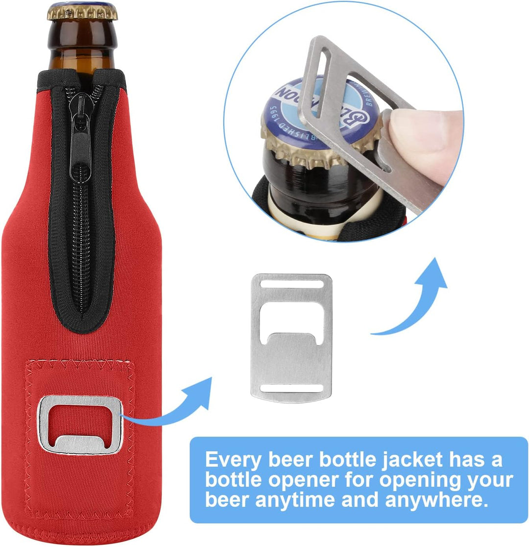 Desing Wish 4 Stück 12oz 330 ml Bier Flaschenkühler Neopren Manschette Bierkühler Flaschen Kühlmansc