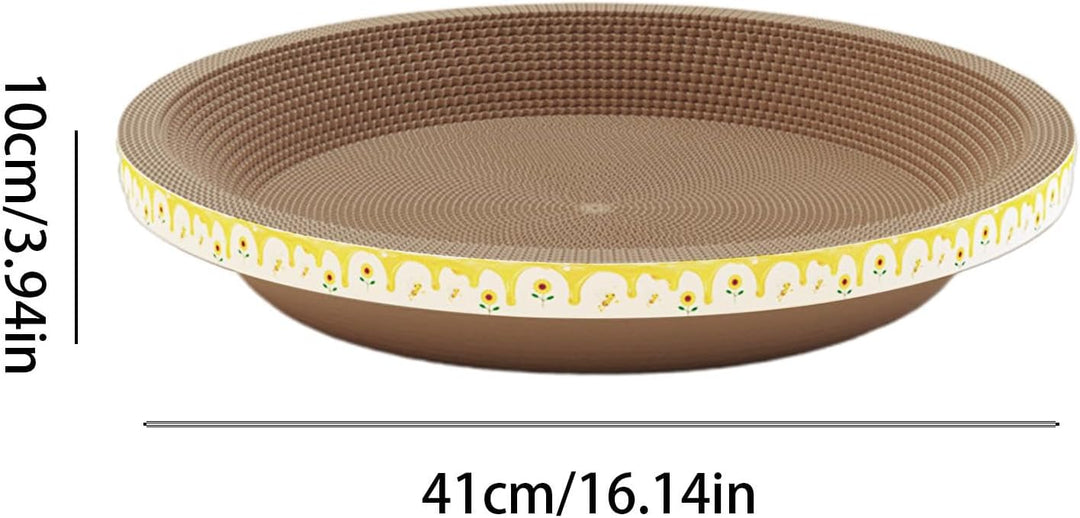 Katzenkratzbett - Pad Bowl Katze Karton Bett Kratzmatte - Dickes, kratzfestes Katzenbett aus Pappe,