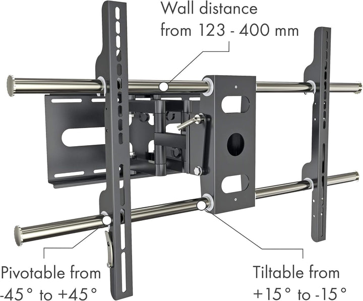 SCHWAIGER LWH603D 011 TV-Wandhalterung für Flachbildschirme mit 94-178 cm (37-70 Zoll), Halterung fü