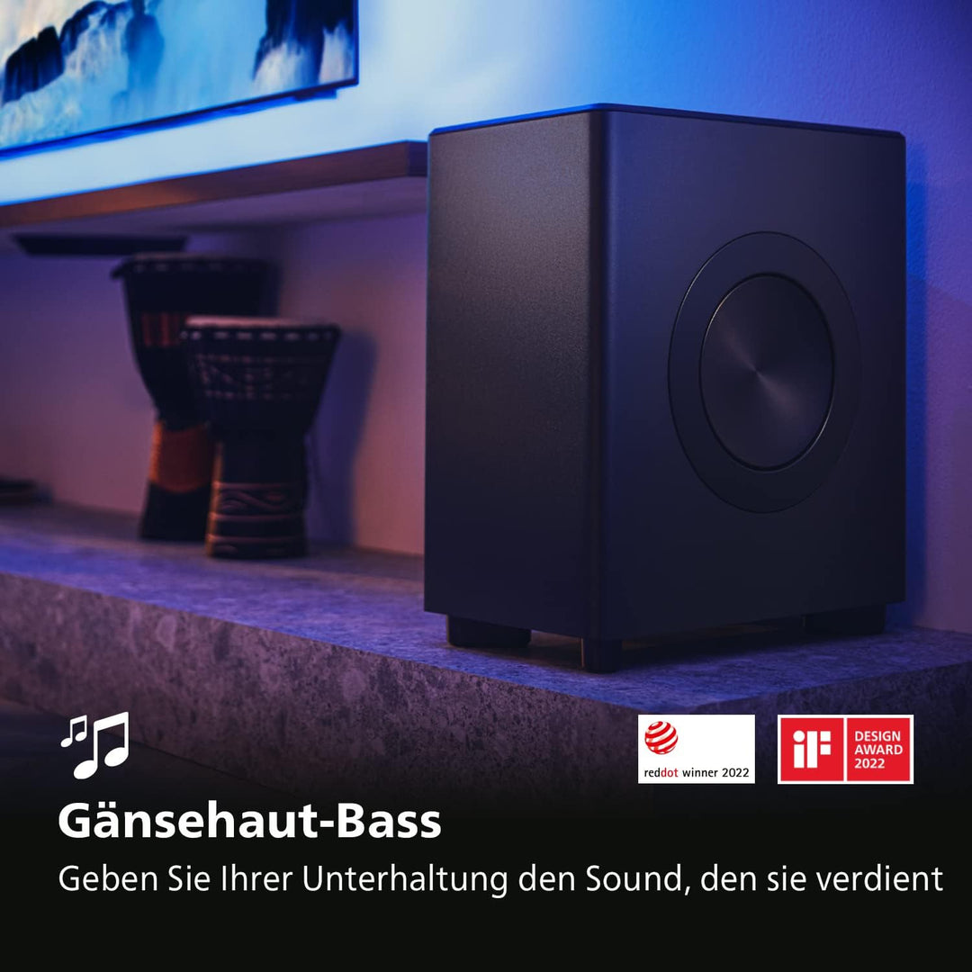 Philips Fidelio FW1 Kanal Kabelloser Subwoofer | 420 W | Cinematischer Sound | tiefer Bass für Heimk