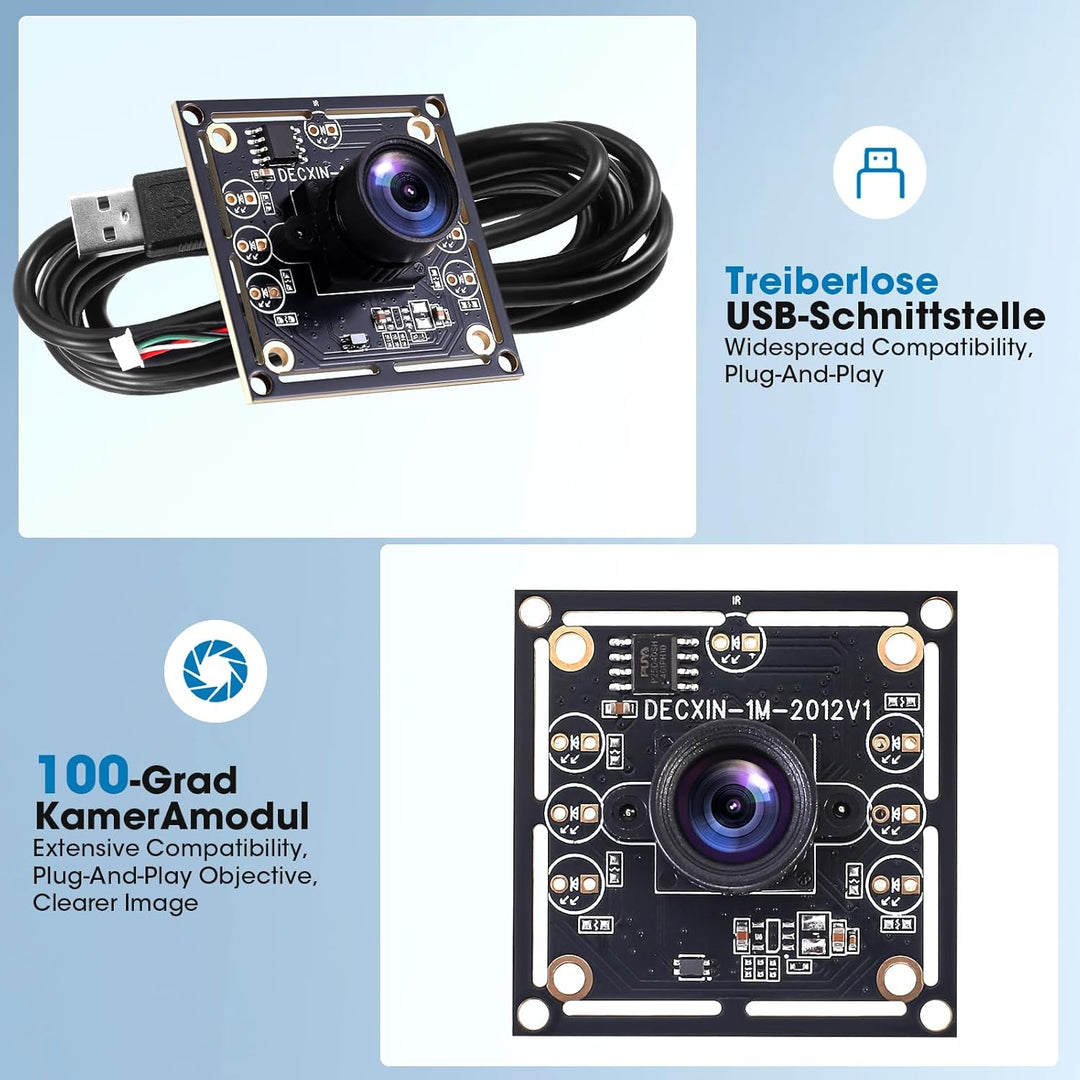 3 Stück Ov9732 Kameramodul 100°,1280X720 30Fps,USB2.0,Mit 2 M Kabel,Kompatibel Mit Autodart Kamerasy