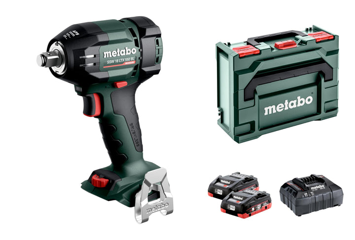 metabo Akku-Schlagschrauber SSW 18 LTX 550 BL - 18 V, 550 Nm, 1/2" Aussenvierkant - Brushless, handl