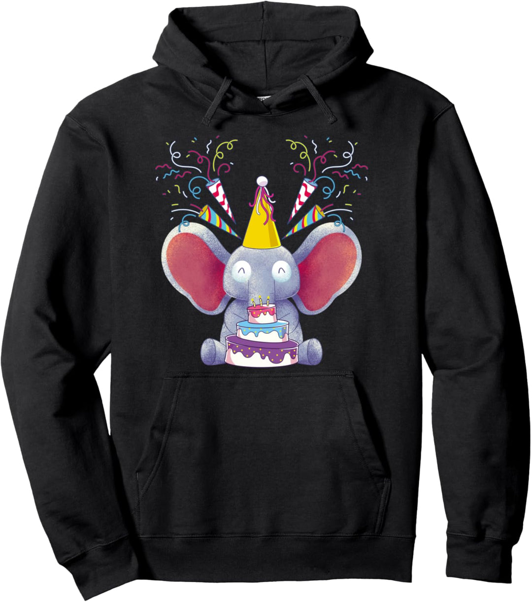 Kinder Geburtstag Afrika Zoo Tier Party Baby Elefant Pullover Hoodie