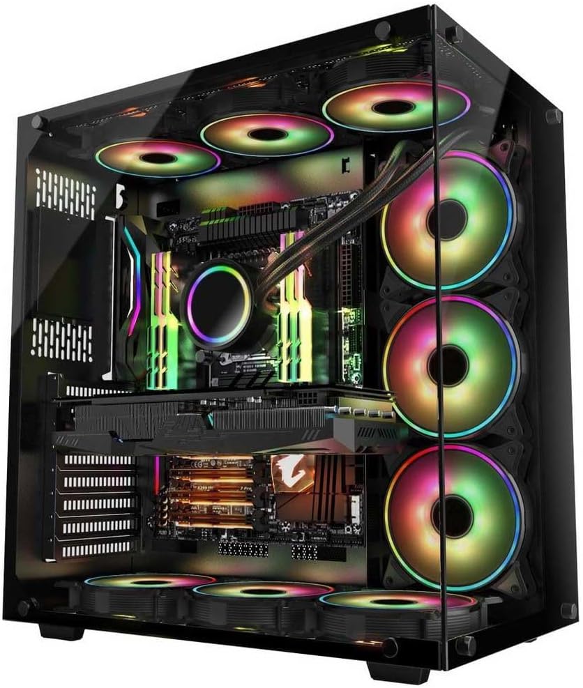 Inter-Tech C-701 Panorama ATX Gehäuse, Tempered Glass, Schwarz, 88881327