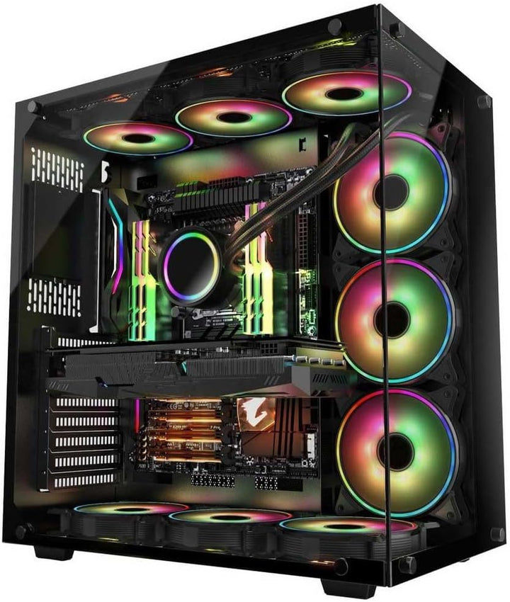 Inter-Tech C-701 Panorama ATX Gehäuse, Tempered Glass, Schwarz, 88881327
