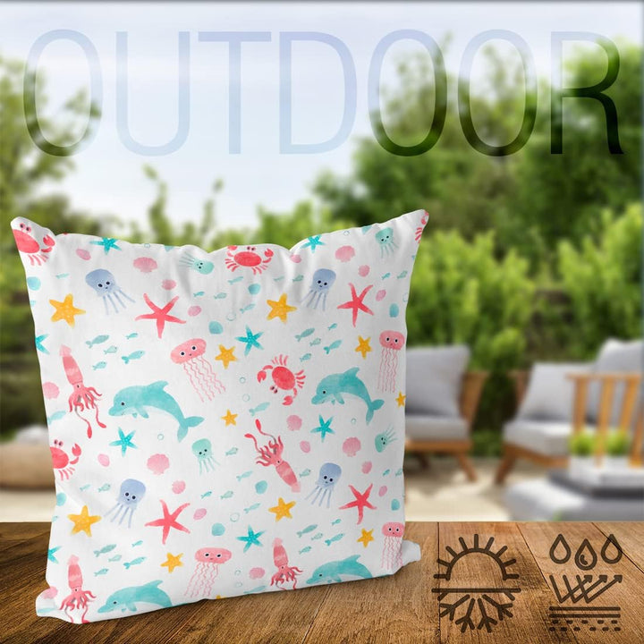 VOID Meeresbewohner Kinder Kissenbezug Kissenhülle Sofakissen Kissen Deko Outdoor-Kissen Dekokissen,