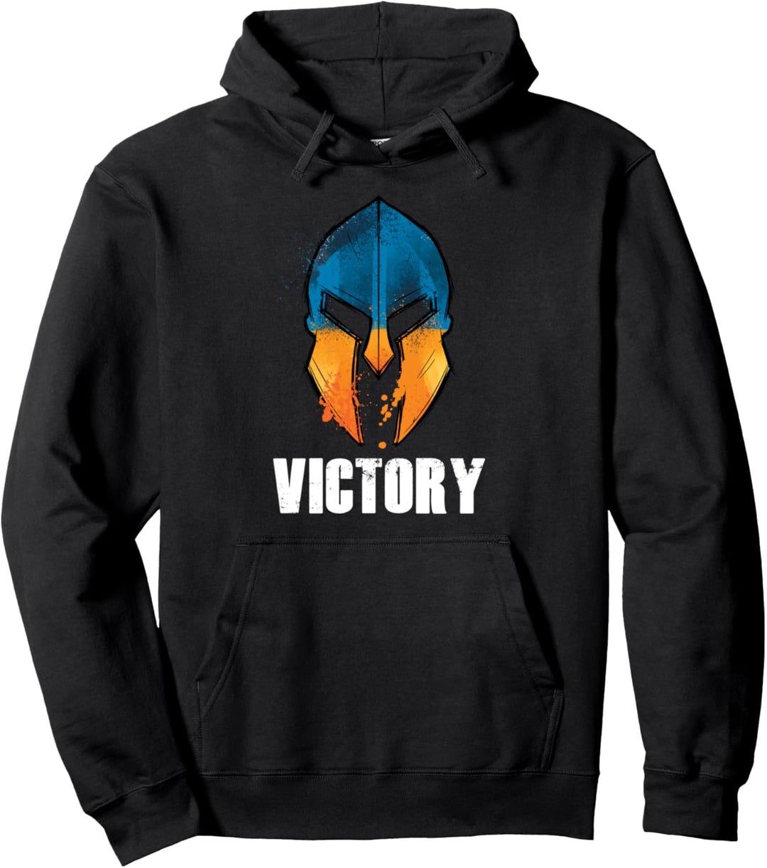 Victory Ritterhelm Ukrainische Flagge Ukraine Pullover Hoodie
