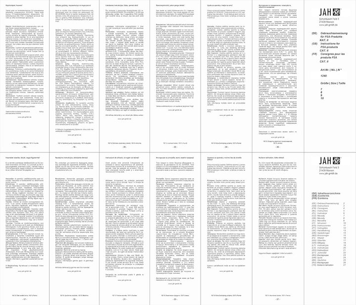Jah 1240 Lederhandschuh 10 Paar Klettverschluss dünn/weich natur Gr. 10, 10