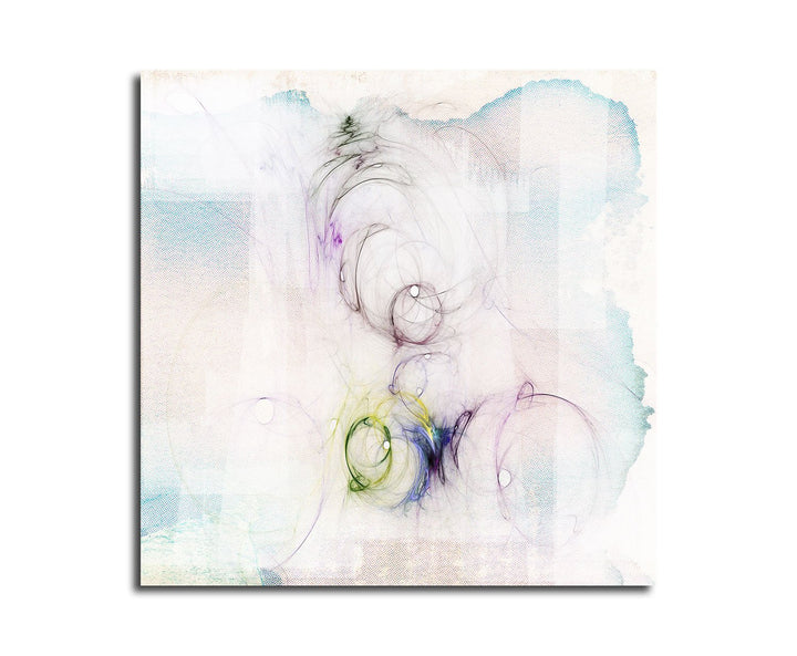 Paul Sinus Art Der Sommerfang - Abstrakt369_60x60cm Bild auf Leinwand Abstraktes Motiv quadratisches