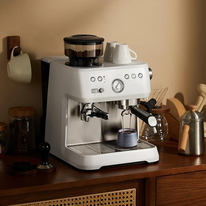 ecooe Cappuccino Tassen Set Dickwandig aus Steingut 5er set - 210 ml Handgefertigt Porzellan Kaffeet