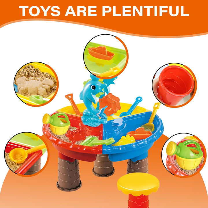 Wasserspieltisch Wassertisch Kinder Outdoor farbenfroher Sand Und Wasserspieltisch mit niedlichem De