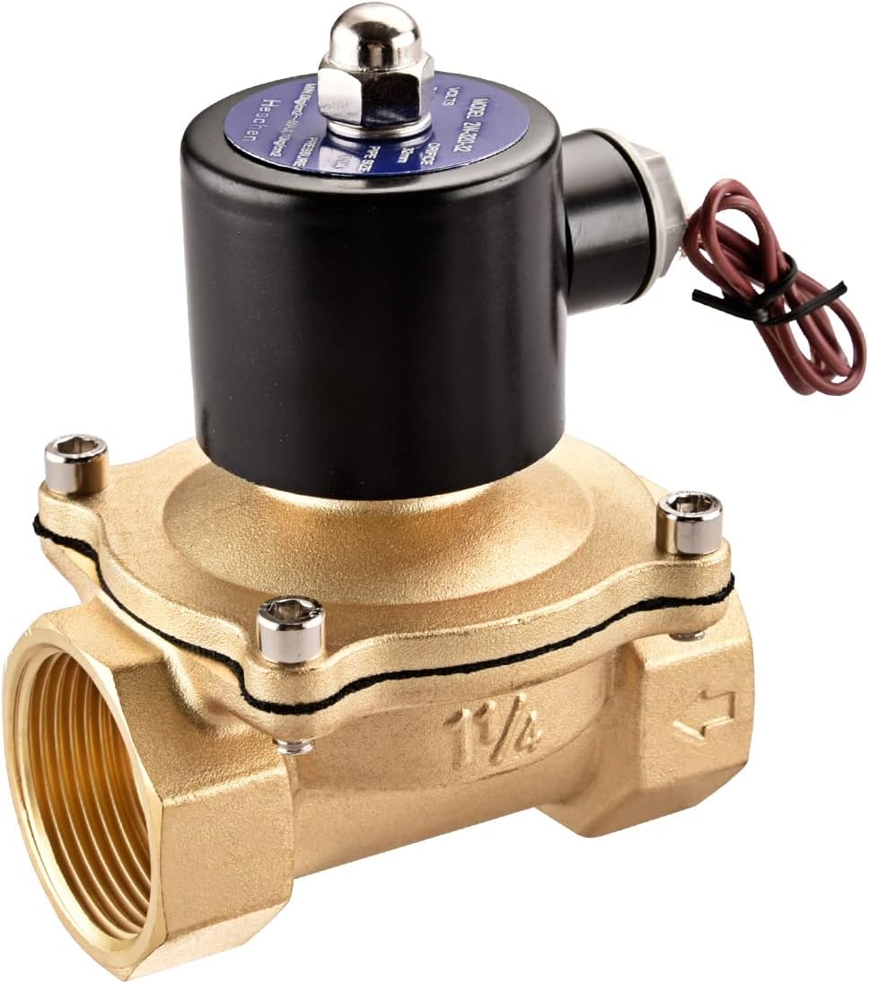 Heschen Messing Elektrisches Magnetventil, 2W-320-32, PT 1-1/4'', DC24V, Direktwirkung Wasser Luft,