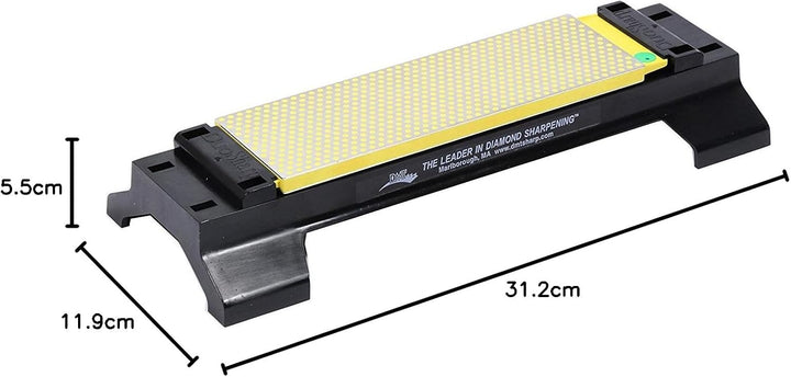 DMT Duosharp Messerschärfer mit Basisstein, extrafein/grob, goldfarben, 20,3 cm Duosharp Bench Stone