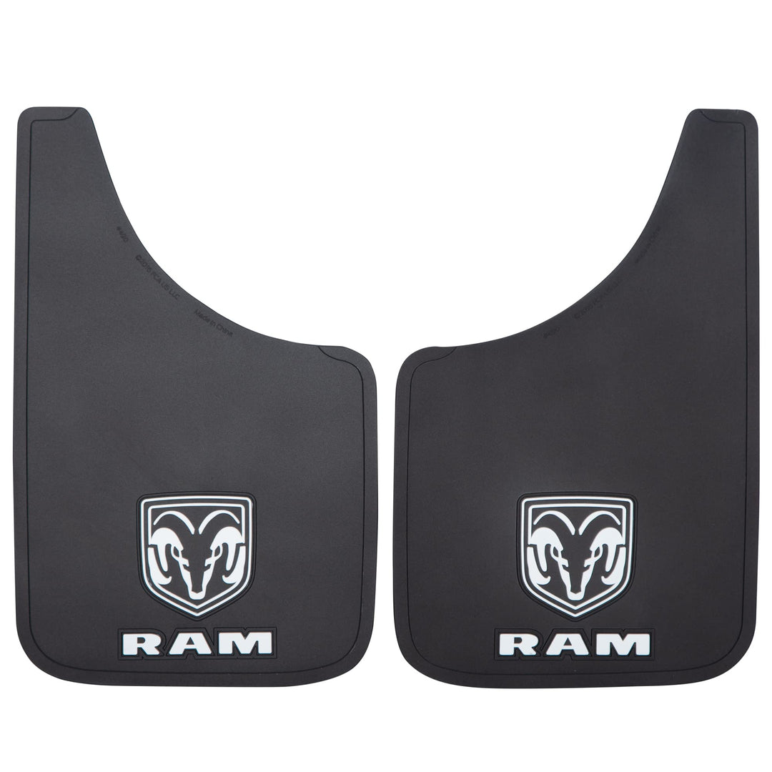 Plasticolor 000490R01 RAM weisses Logo Easy Fit 22,9 x 38,1 cm Schmutzfänger – Links und rechts Set