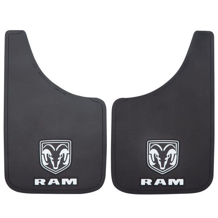 Plasticolor 000490R01 RAM weisses Logo Easy Fit 22,9 x 38,1 cm Schmutzfänger – Links und rechts Set