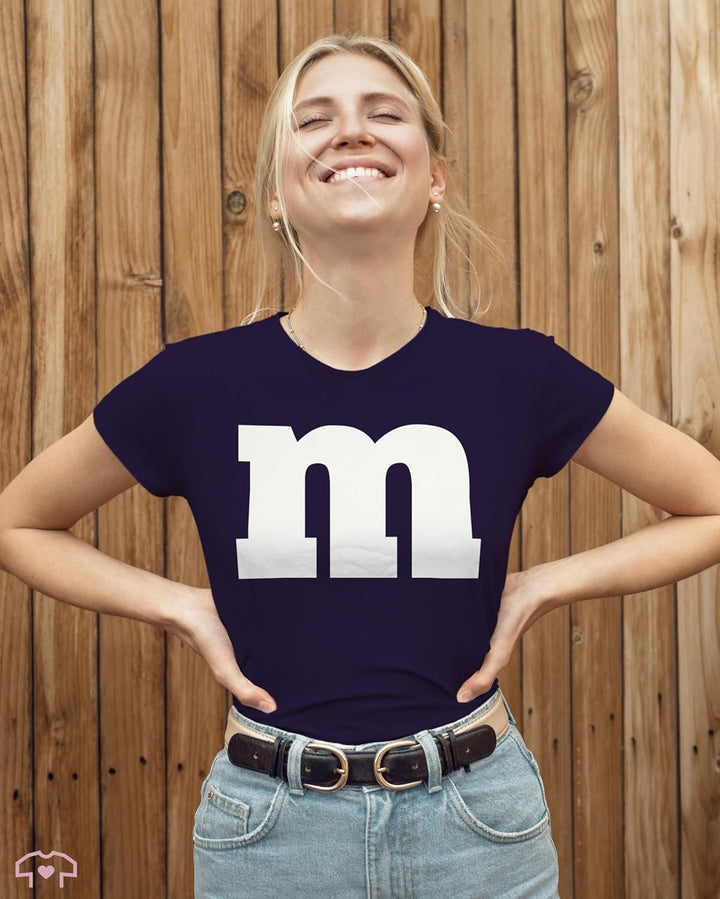 Shirtracer - Shirt Damen - Karneval Fasching - Gruppen M und M Aufdruck - M&M Kostüm Gruppe MundM &