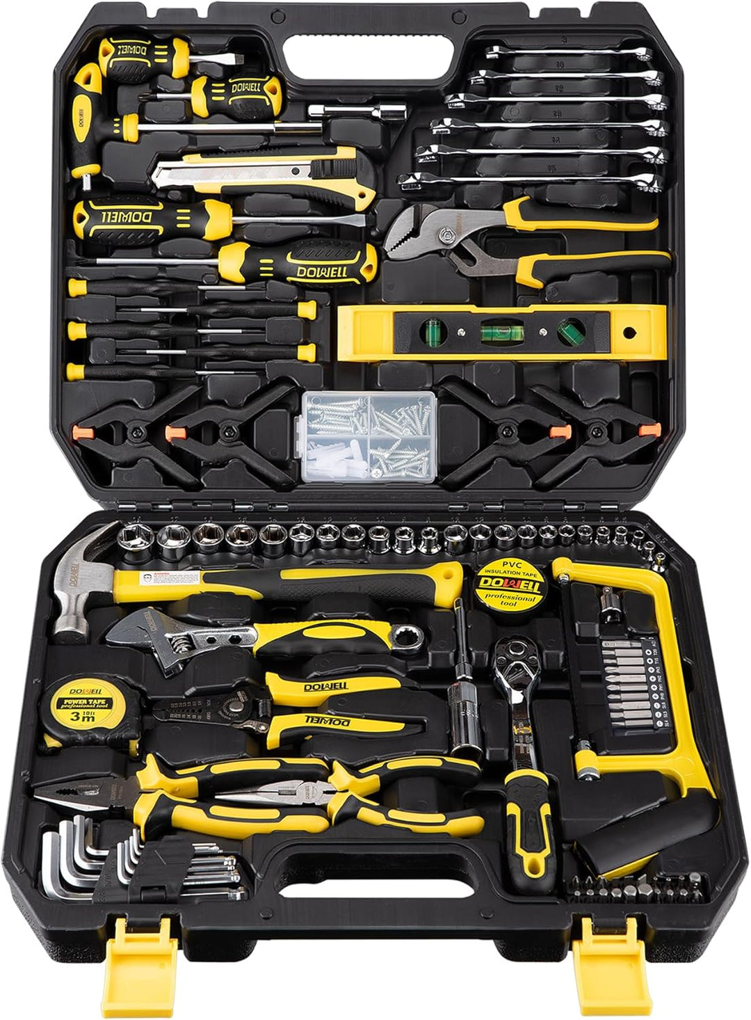 DOWELL Mechaniker Werkzeug Set Steckschlüssel Auto Reparatur Werkzeug Set 168tlg Handwerkzeug Kit We