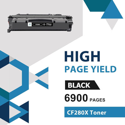 inkalfa Kompatibel für HP 80X CF280X 80A CF280A Toner Laserjet Pro 400 M401a M401dn M401n M401dw M40