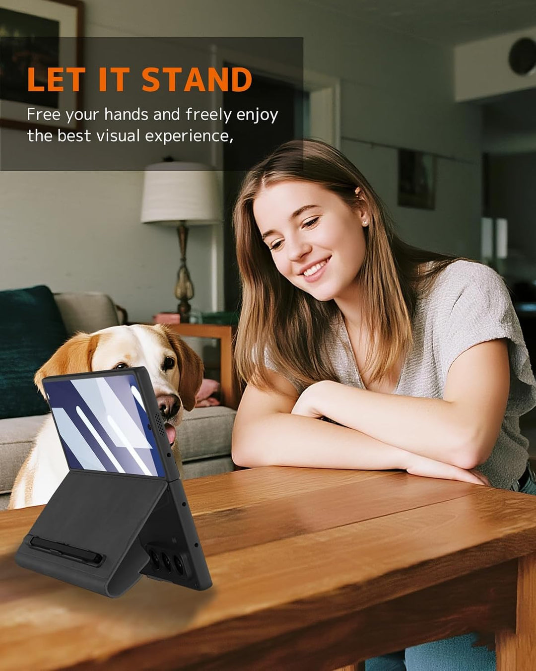 NINKI für Samsung Galaxy Z Fold 7 handyhülle mit Displayschutz, Scharnierschutz 2-Kartenfache [Abneh