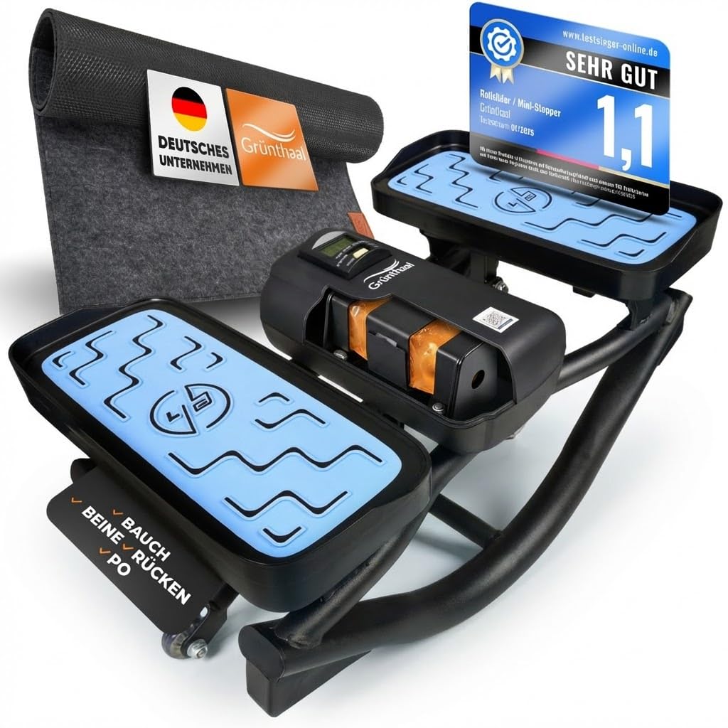 Mini Stepper Alternative - Rollslider - Fitnessgerät für zuhause - leise & gelenkschonend kompakt mi
