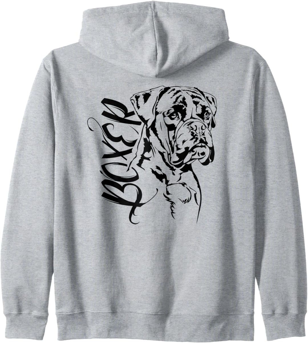 Deutscher Boxer Hund Hunde Portrait Hundeportrait Kapuzenjacke