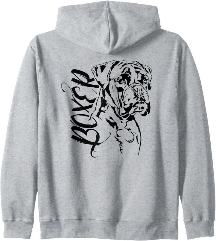 Deutscher Boxer Hund Hunde Portrait Hundeportrait Kapuzenjacke