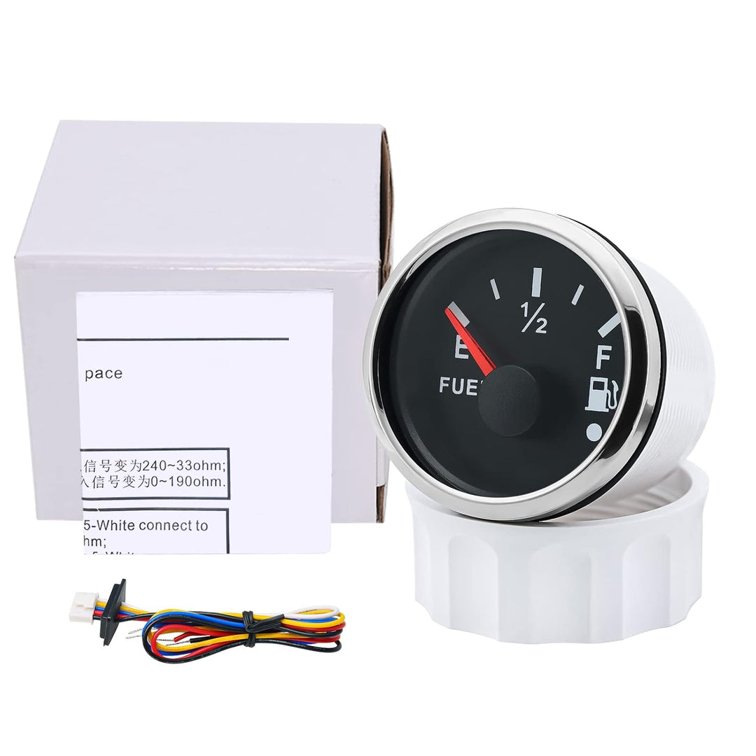 Kraftstoffanzeige, Kraftstoffstandsanzeige 52 mm 0-190ohms mit 7-Farben Hintergrundbeleuchtung Unive