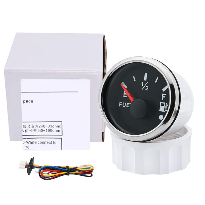 Kraftstoffanzeige, Kraftstoffstandsanzeige 52 mm 0-190ohms mit 7-Farben Hintergrundbeleuchtung Unive