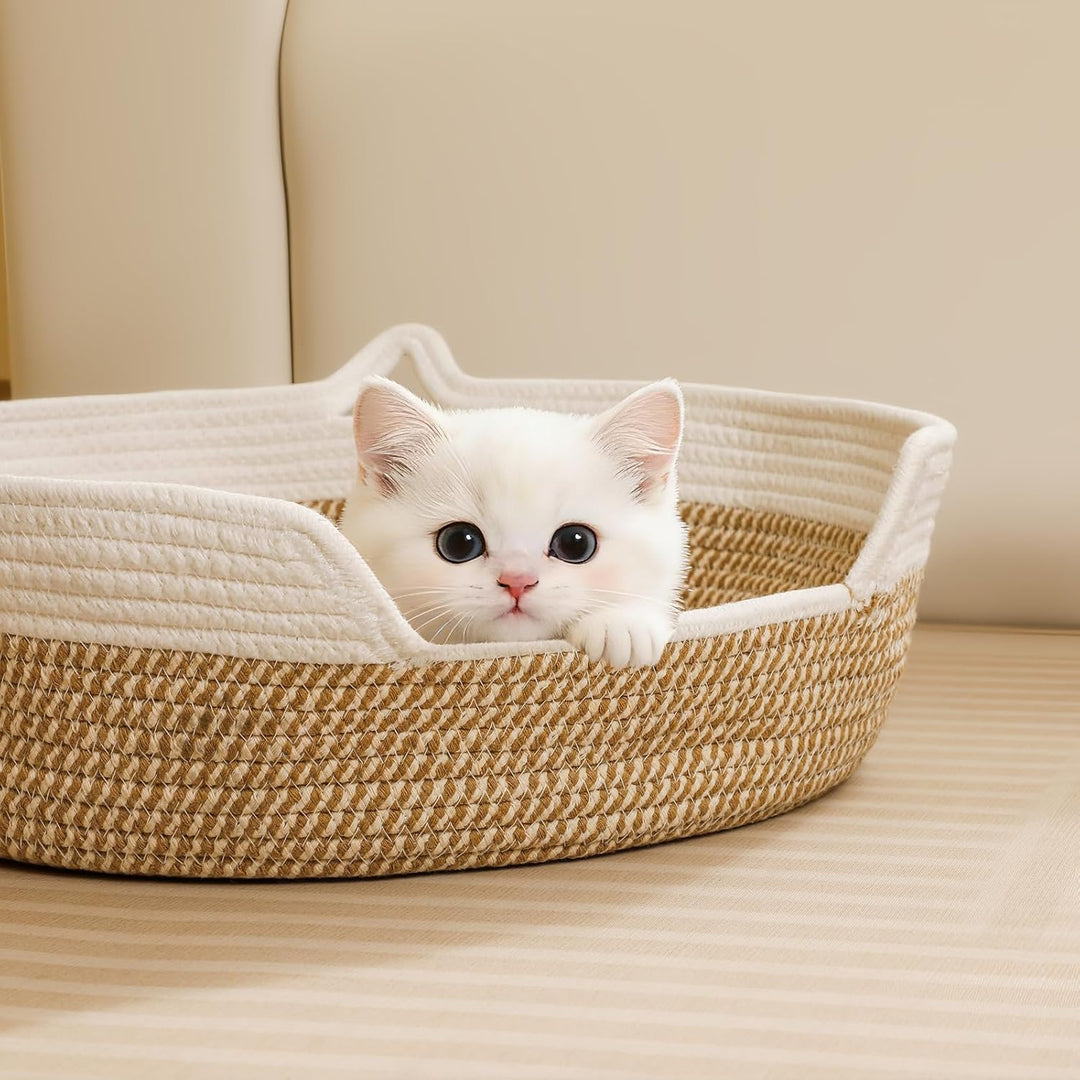 Katzenspielzeugkorb, Katzenspielzeug-Box, Organizer-Körbe, gewebtes Baumwollseil, Haustier-Spielzeug