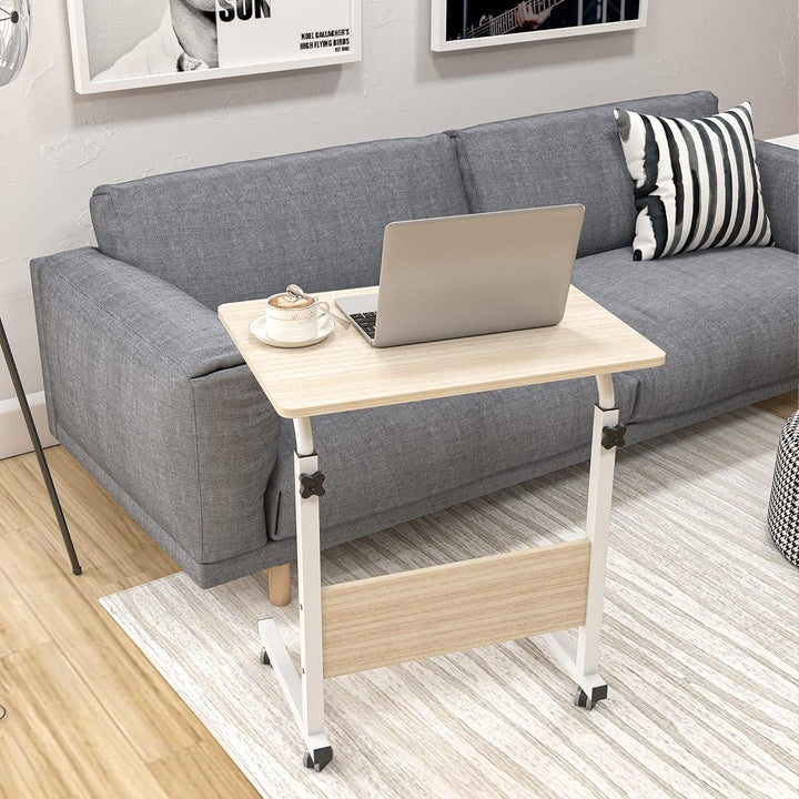 SogesHome Laptoptisch Beistelltisch PC Tisch Notebook Sofatisch Laptopständer mit Rollen,60 x 40 cm,