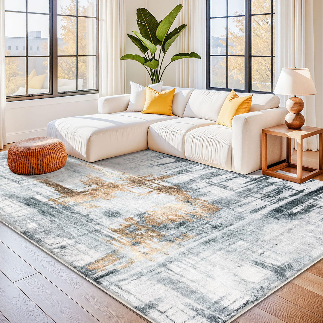 Tinyboy-hbq Teppiche Modern Designer für Wohnzimmer Kurzflor Teppich für Wohnzimmer Schlafzimmer Gra
