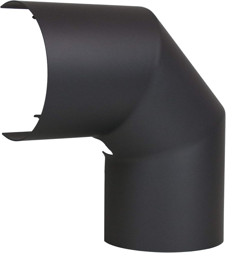 LANZZAS Ofenrohr Hitzeschutz/Thermoschild für 90° Grad Bogen seitlich, im Durchmesser Ø 150 mm, Farb