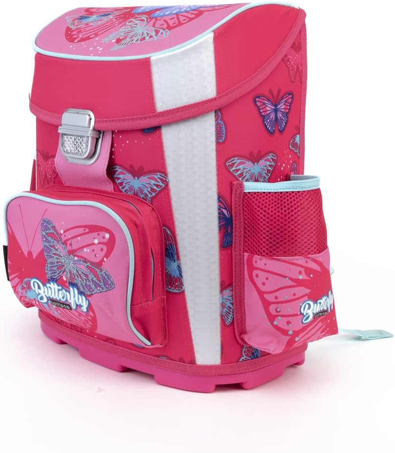 SCHMETTERLING SCHULRANZEN SET MÄDCHEN 1 KLASSE | SET 5 TEILIG FÜR GRUNDSCHULE | SUPER LEICHT | ERGON