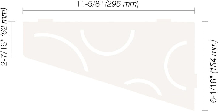 Schlüter SHELF-E-S3 Curve Brillantweiss matt, Brillantweiss Matt