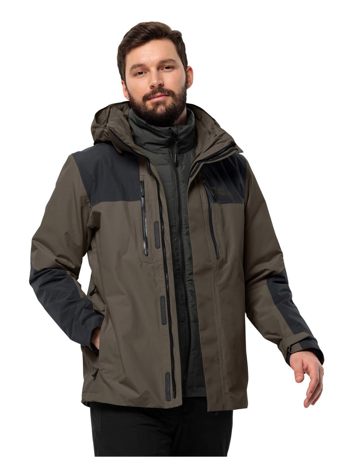 Jack Wolfskin Herren Jasper 3in1 Jkt M Jacket, cold coffee