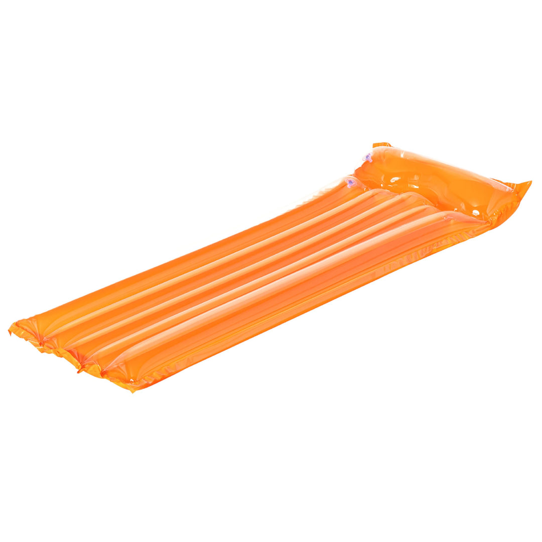 Bestway Luftmatratze Transparent, 183 x 76 cm, 1 Person, PVC, 2 Luftkammern, Integriertes Kopfkissen