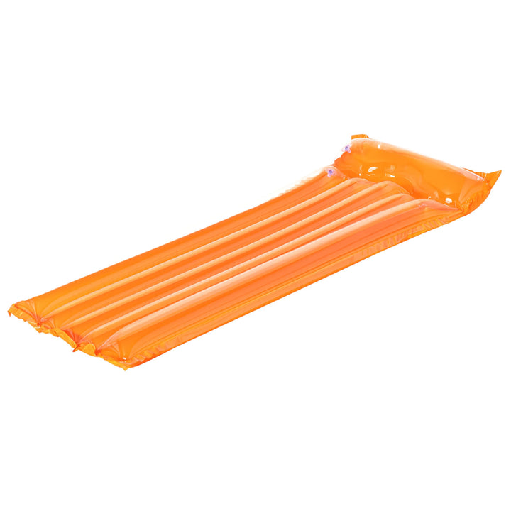 Bestway Luftmatratze Transparent, 183 x 76 cm, 1 Person, PVC, 2 Luftkammern, Integriertes Kopfkissen
