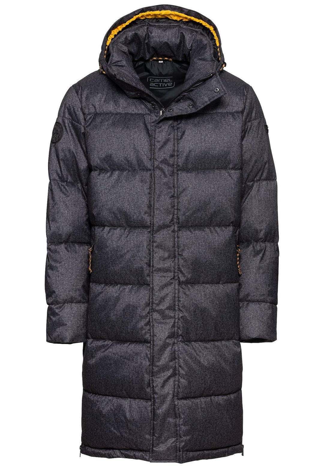 camel active Herren Warmer Steppmantel mit abnehmbarer Kapuze 62 Grau, 62 Grau